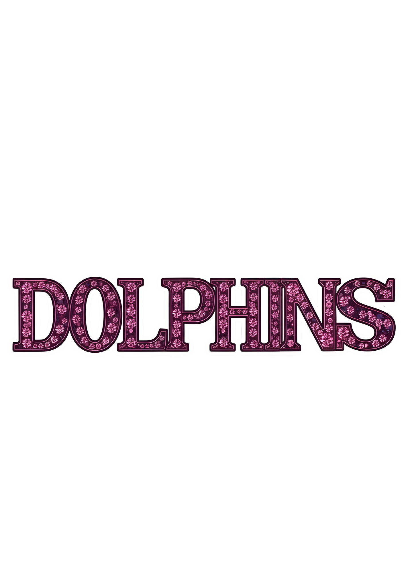 DTF Transfer • Miami Football • Pink Out Rhinestones (GO) + Helmet & Football