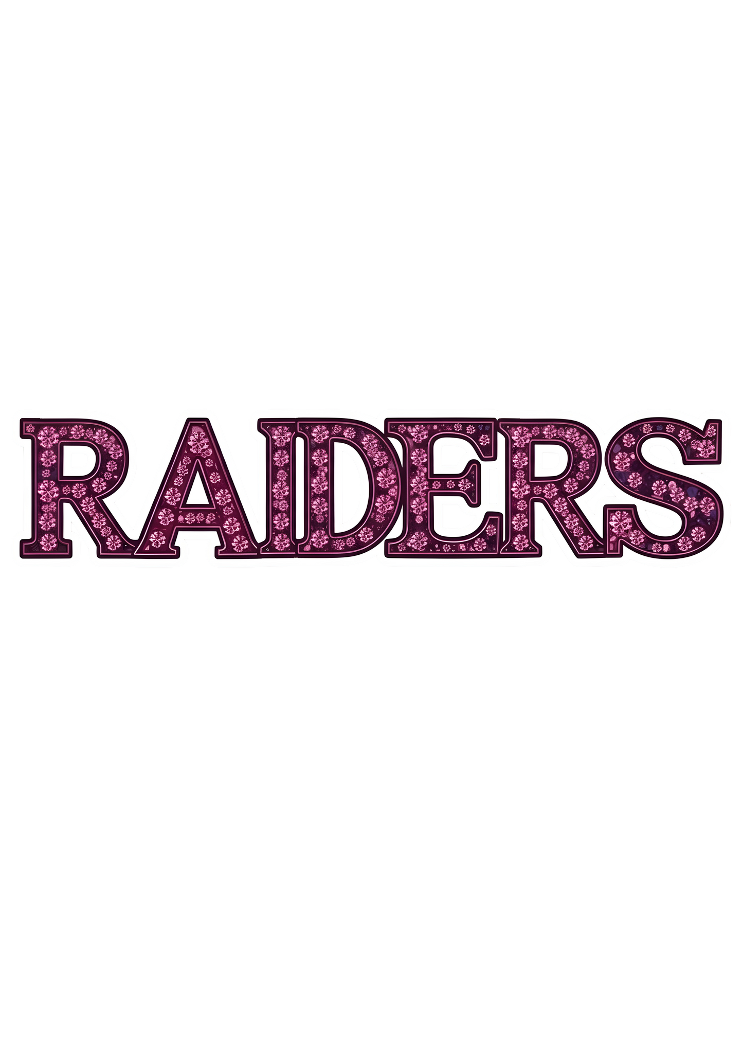 DTF Transfer • Raiders Football • Pink Out Rhinestones (GO) + Helmet & Football