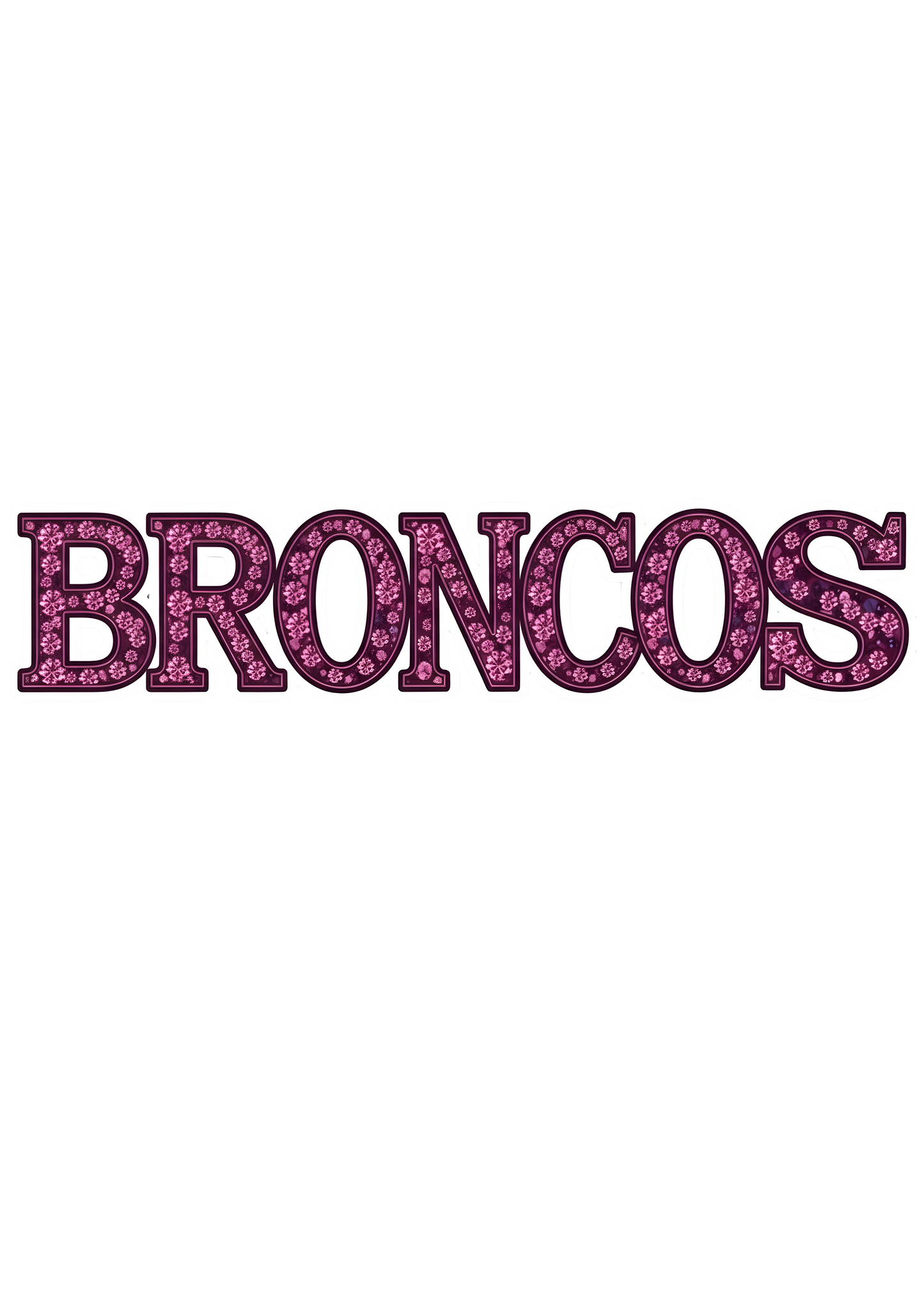 DTF Transfer • Denver Football • Pink Out Rhinestones (GO) + Helmet & Football