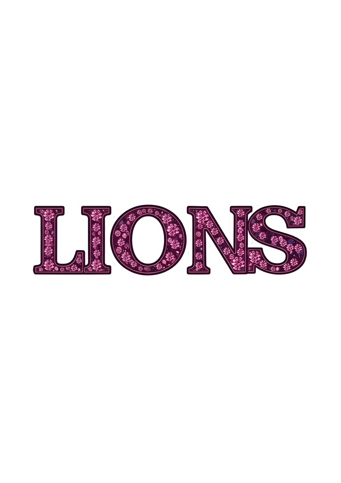 DTF Transfer • Detroit Football • Pink Out Rhinestones (GO) + Helmet & Football
