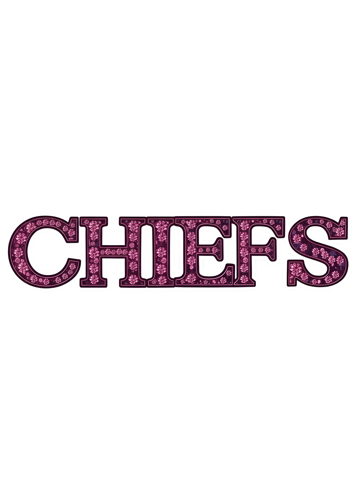 DTF Transfer • Kansas City Football • Pink Out Rhinestones (GO) + Helmet & Football