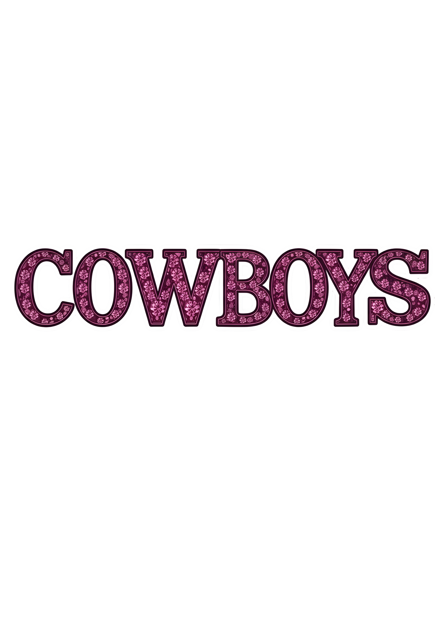 DTF Transfer • Dallas Football • Pink Out Rhinestones (GO) + Helmet & Football