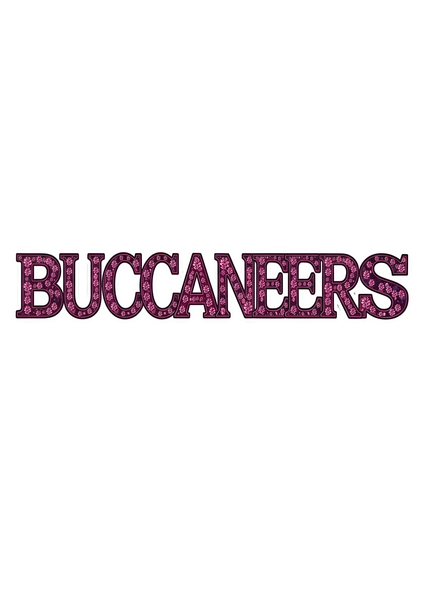 DTF Transfer • Tampa Bay Football • Pink Out Rhinestones (GO) + Helmet & Football