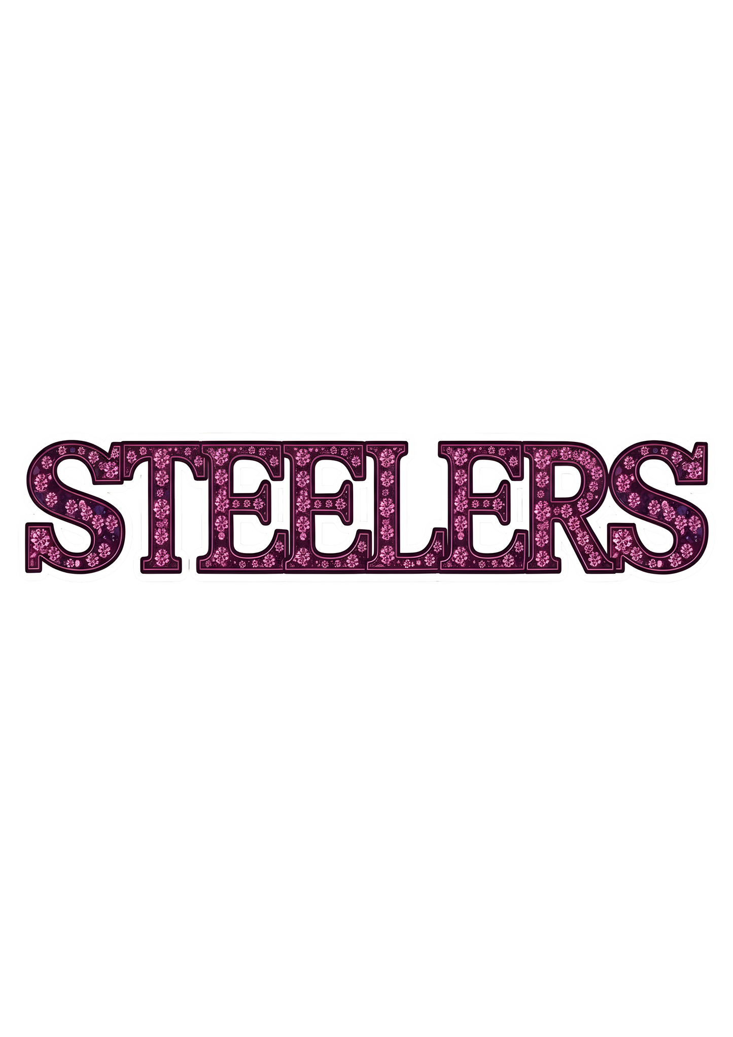 DTF Transfer • Pittsburgh Football • Pink Out Rhinestones (GO) + Helmet & Football