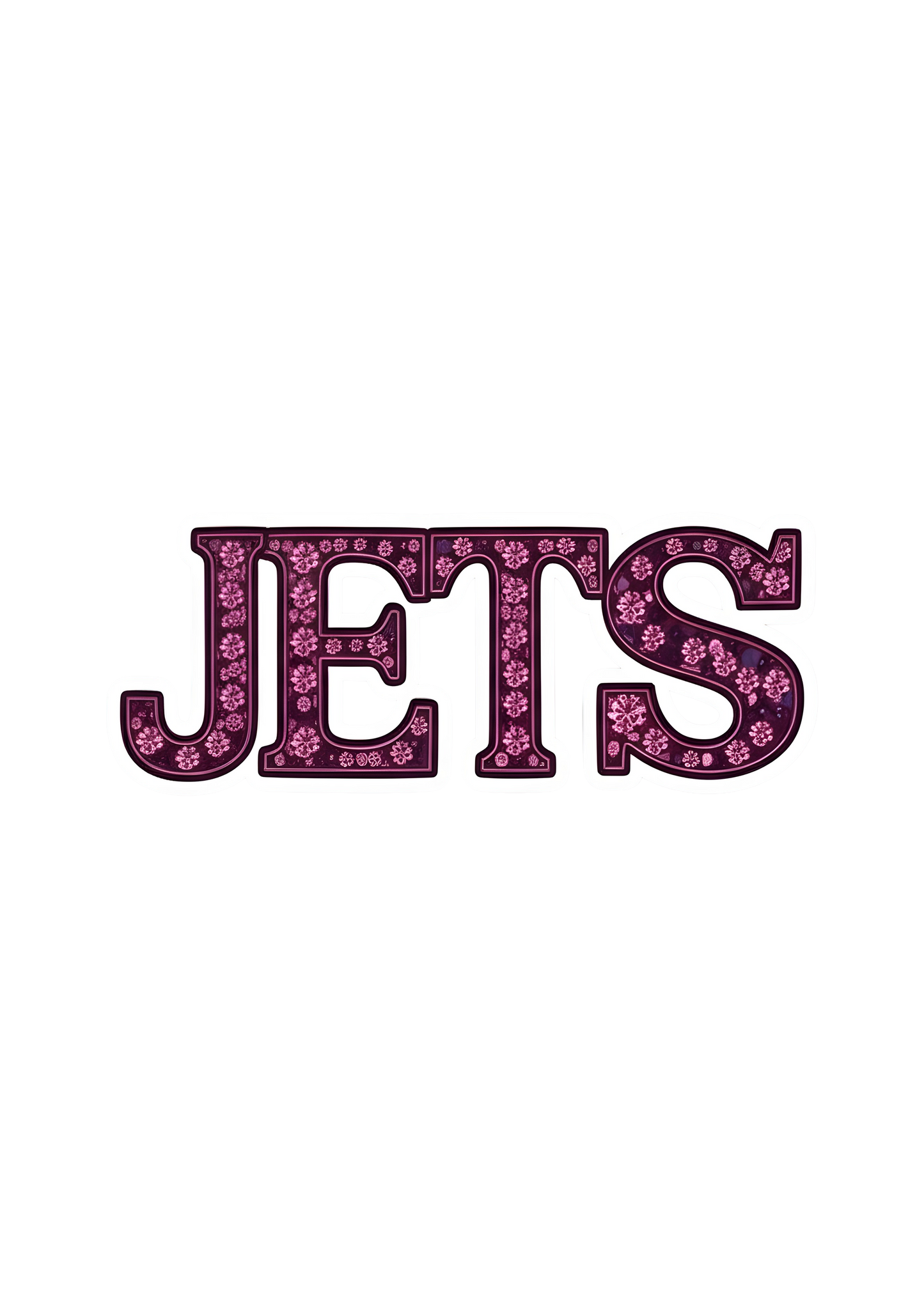 DTF Transfer • Jets Football • Pink Out Rhinestones (GO) + Helmet & Football