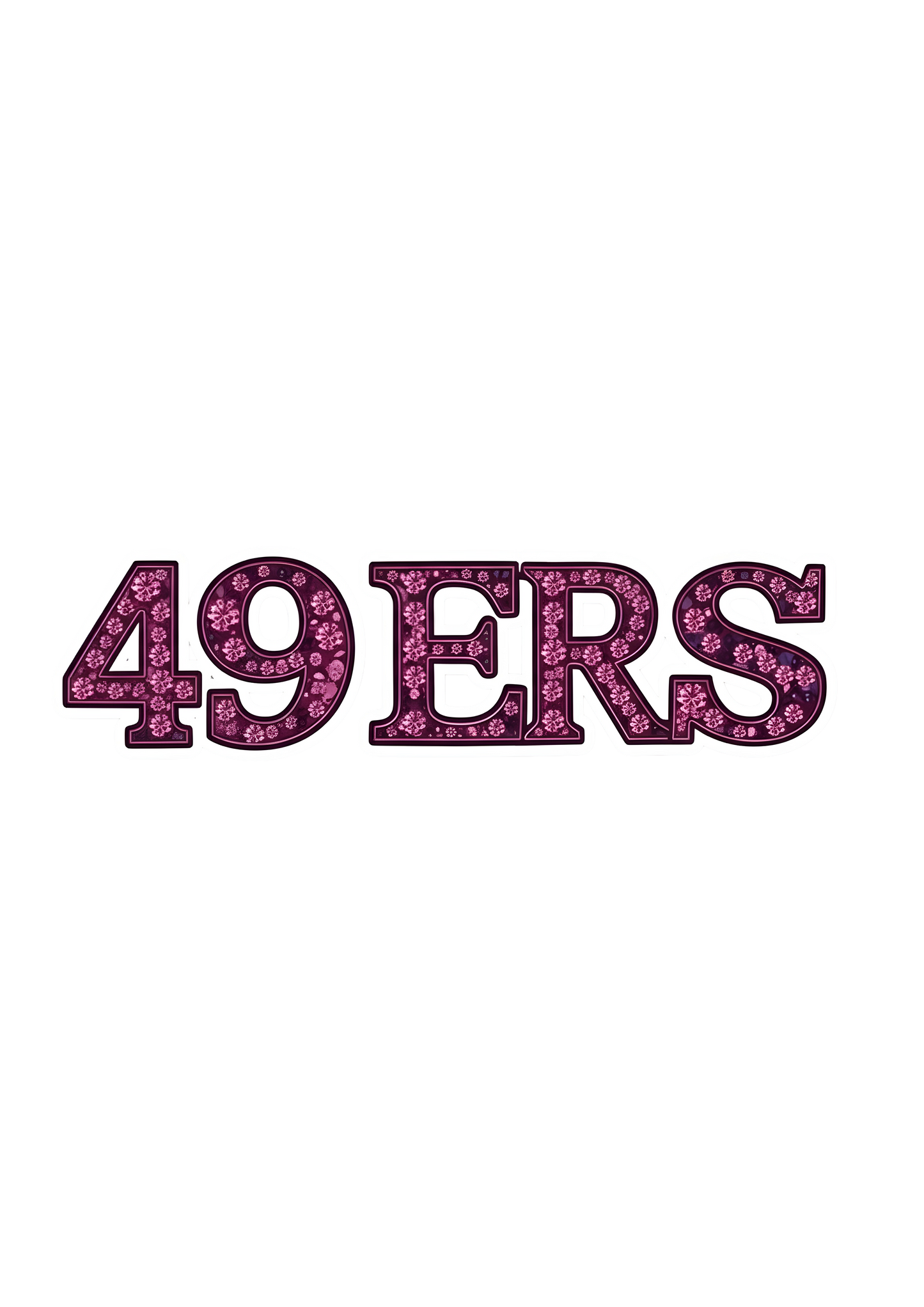DTF Transfer • San Francisco Football • Pink Out Rhinestones (GO) + Helmet & Football