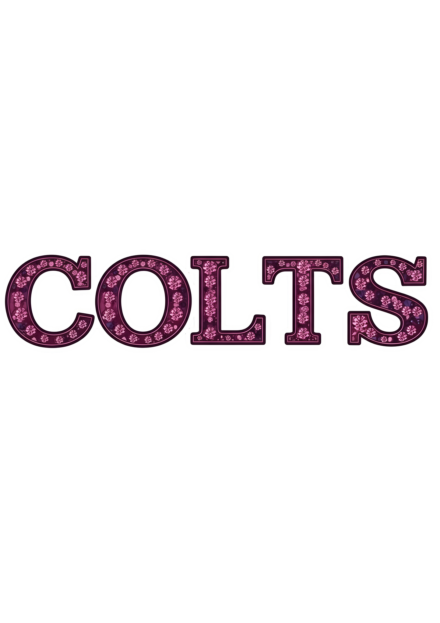 DTF Transfer • Indianapolis Football • Pink Out Rhinestones (GO) + Helmet & Football