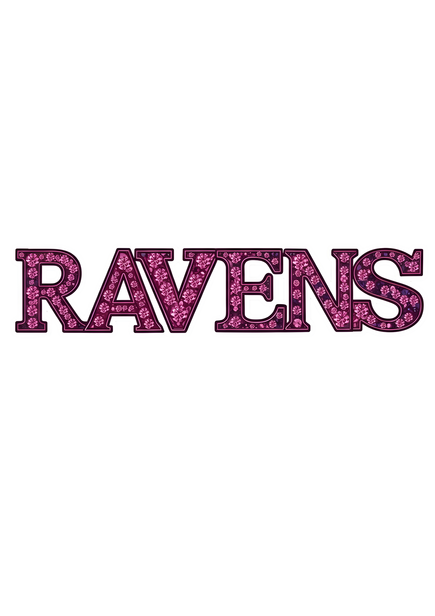 DTF Transfer • Baltimore Football • Pink Out Rhinestones (GO) + Helmet & Football
