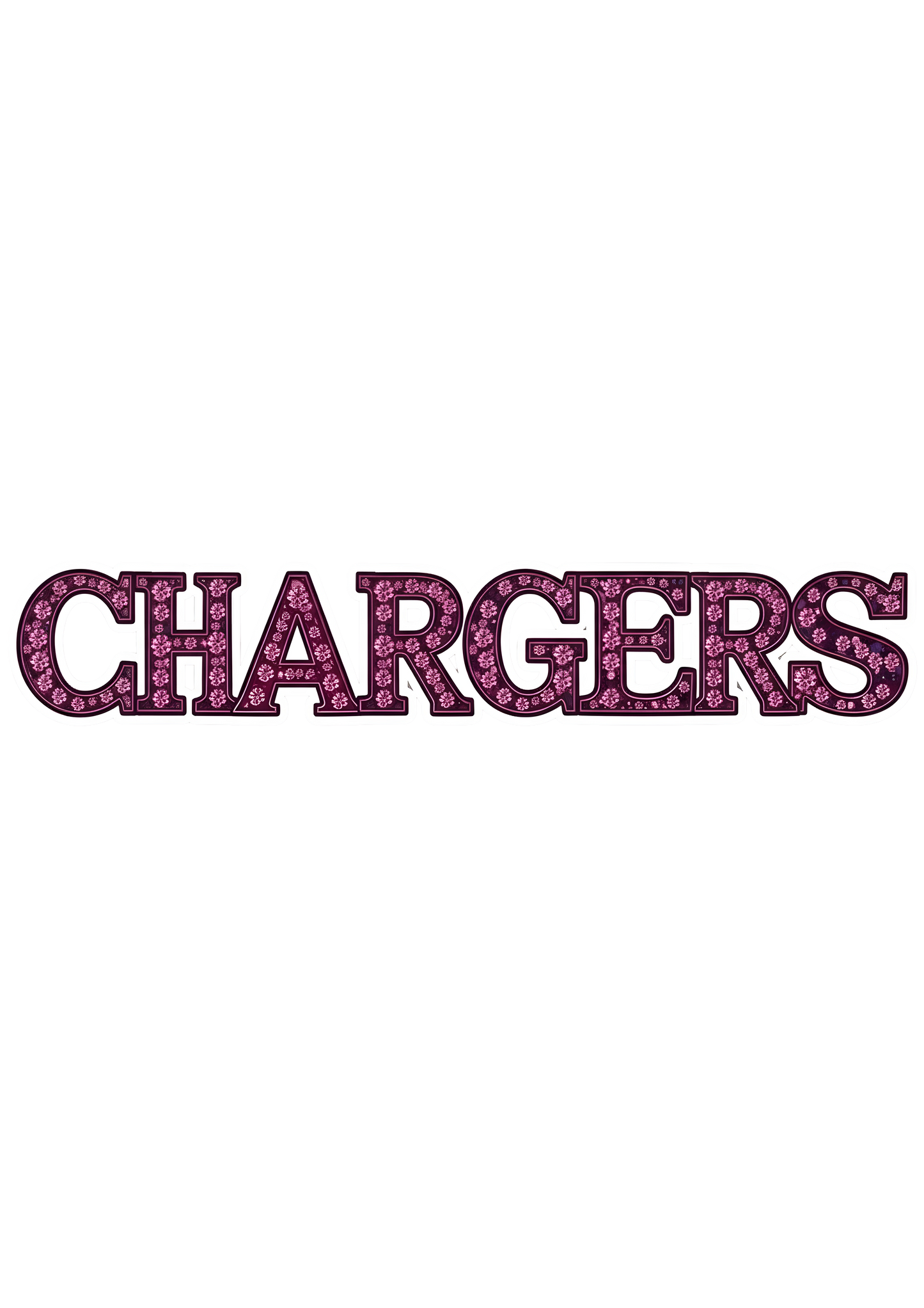 DTF Transfer • LA Chargers Football • Pink Out Rhinestones (GO) + Helmet & Football