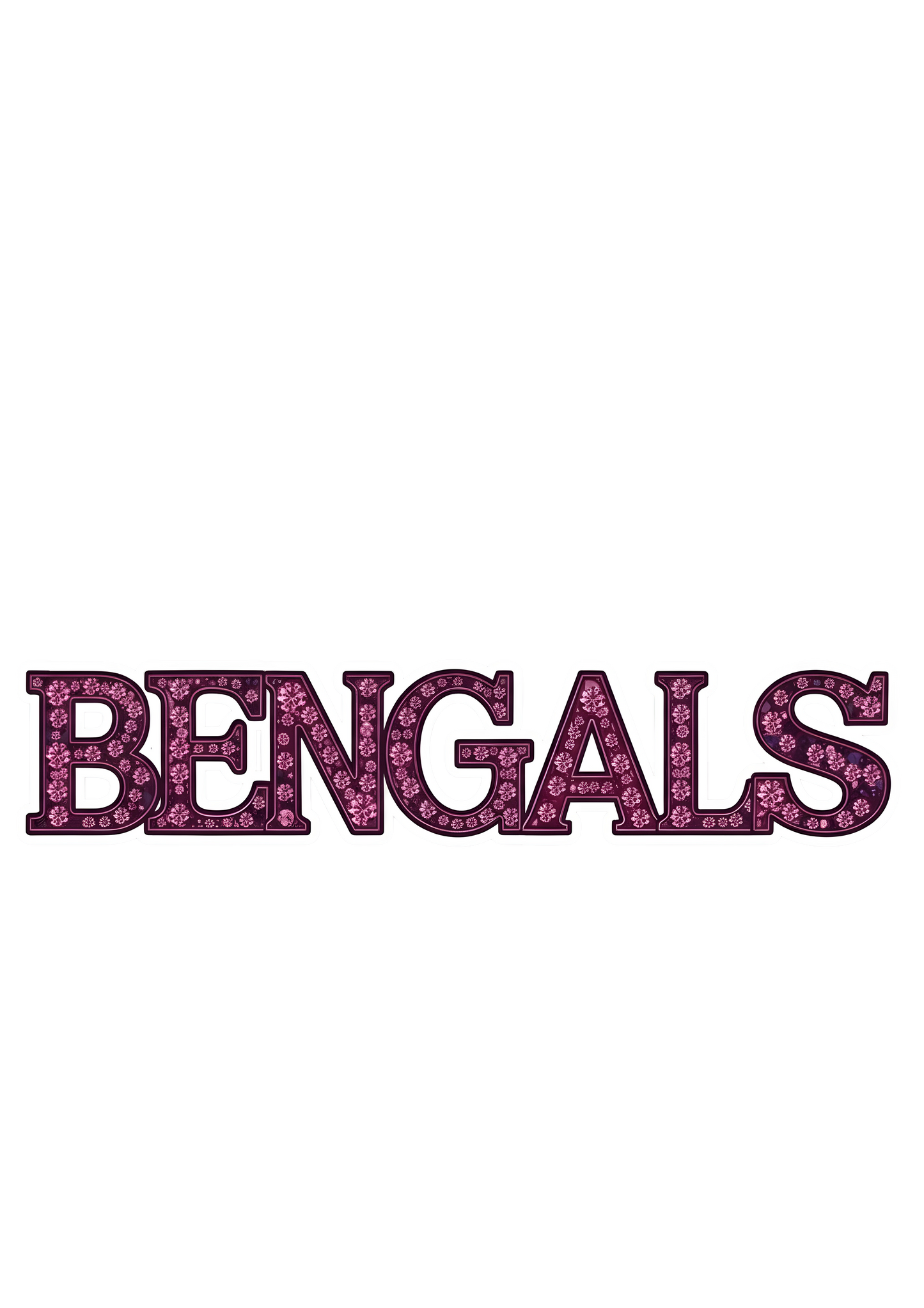 DTF Transfer • Cincinnati Football • Pink Out Rhinestones (GO) + Helmet & Football