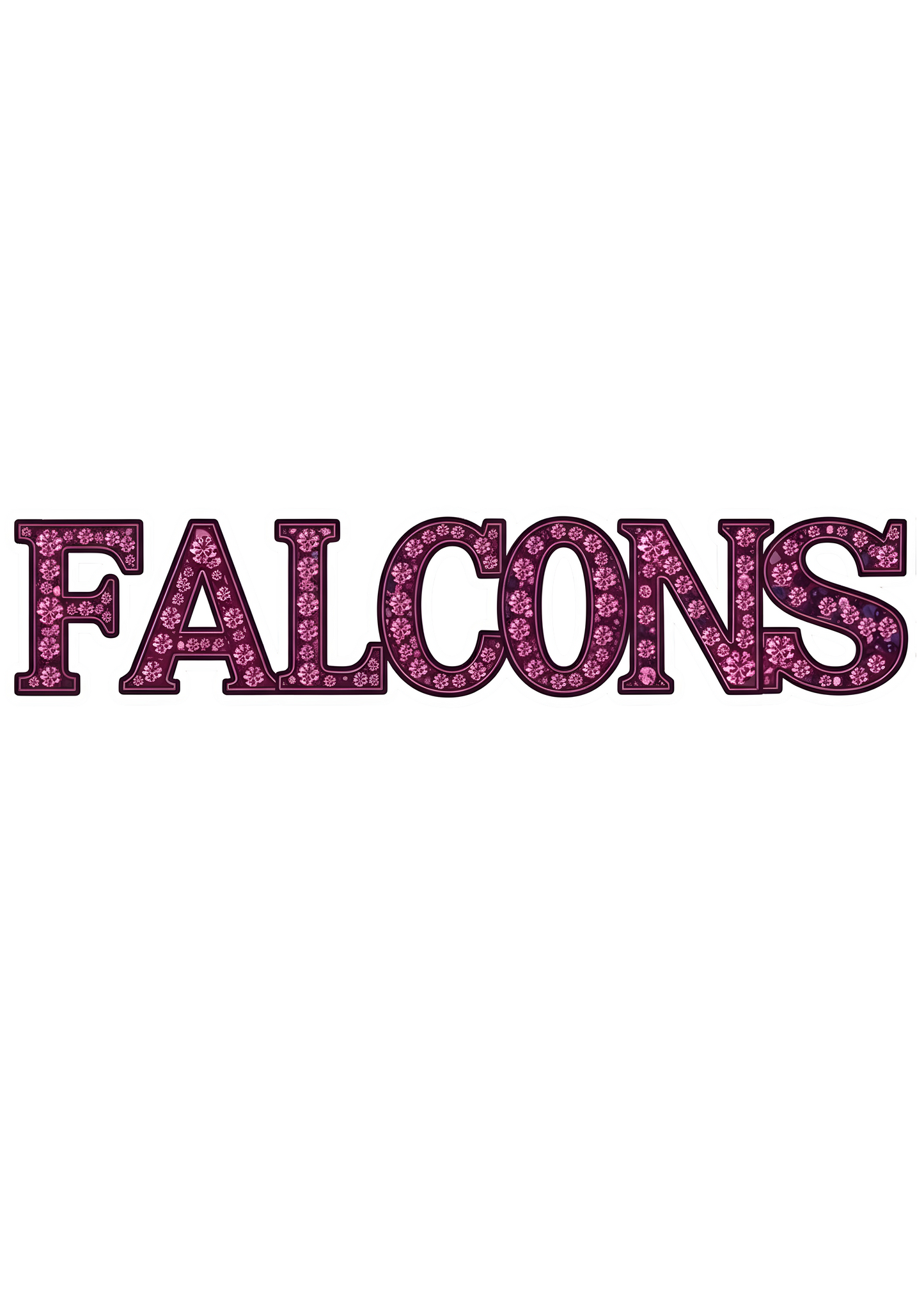 DTF Transfer • Atlanta Football • Pink Out Rhinestones (GO) + Helmet & Football
