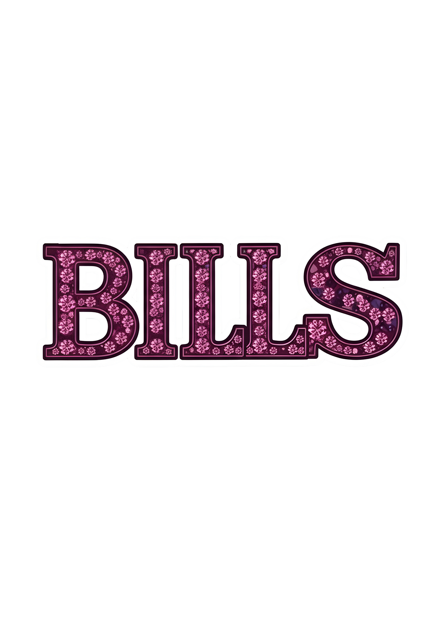 DTF Transfer • Buffalo Football • Pink Out Rhinestones (GO) + Helmet & Football