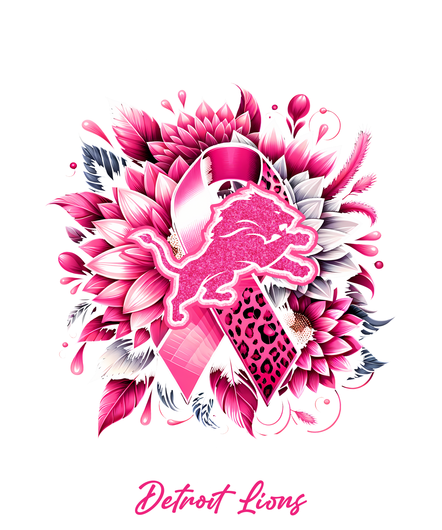 DTF Transfer • Detroit Football • Together We Fight + Ribbon