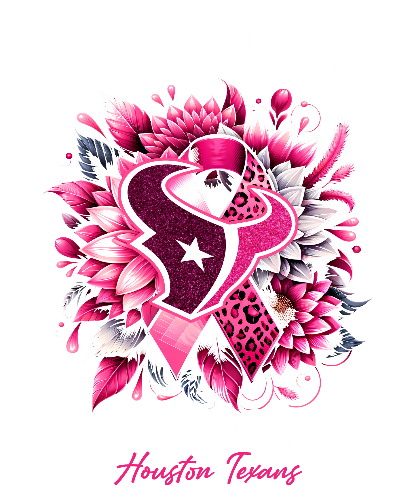 DTF Transfer • Houston Football • Together We Fight + Ribbon
