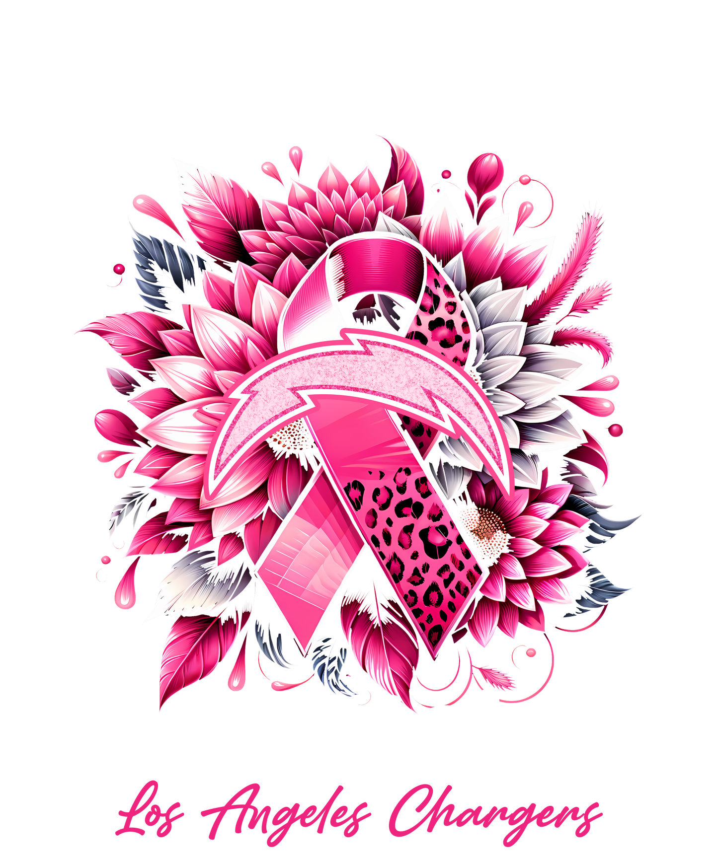 DTF Transfer • Chargers Football • Together We Fight + Ribbon