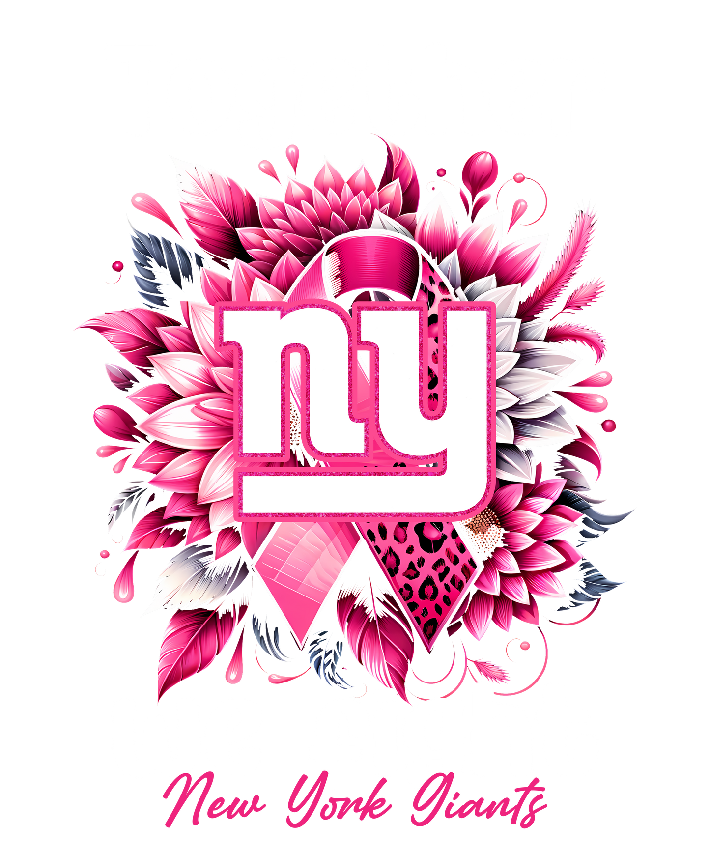 DTF Transfer • Giants Football • Together We Fight + Ribbon
