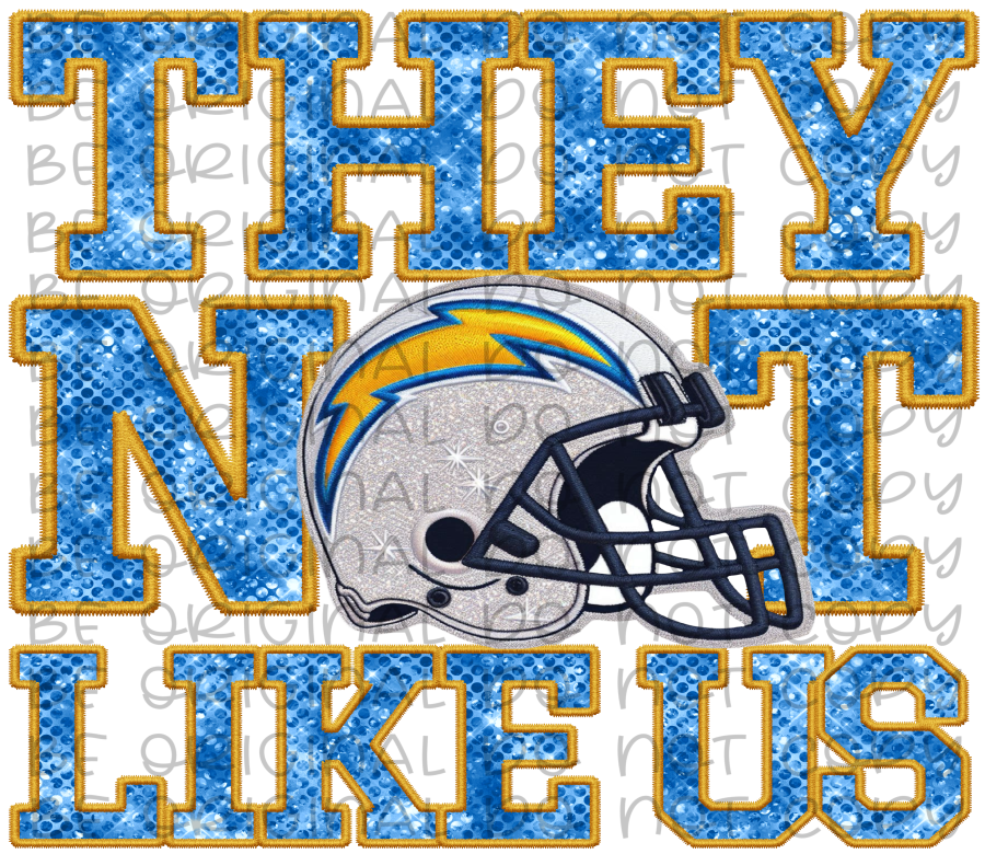 DTF Transfer • LA (Anaheim) Football • They Not Like Us (sequins)