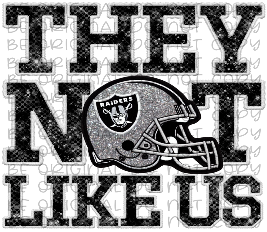 DTF Transfer • Las Vegas Football • They Not Like Us (sequins)