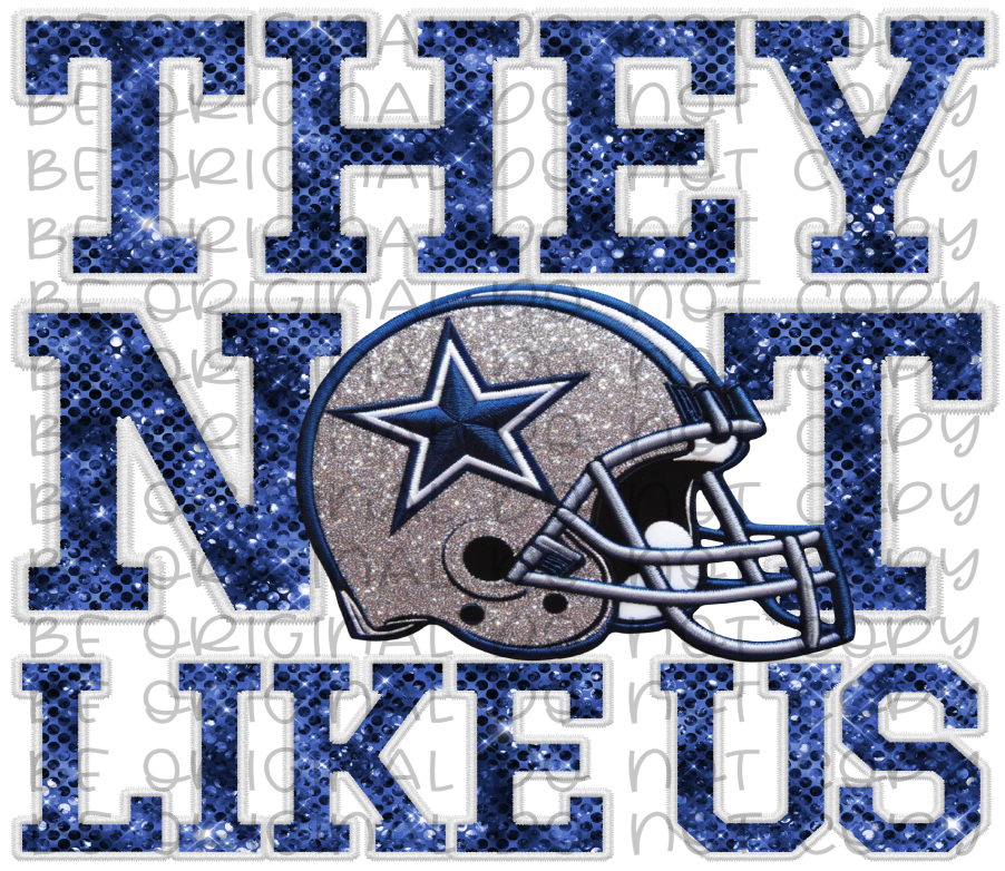 DTF Transfer • Dallas Football • They Not Like Us (sequins)