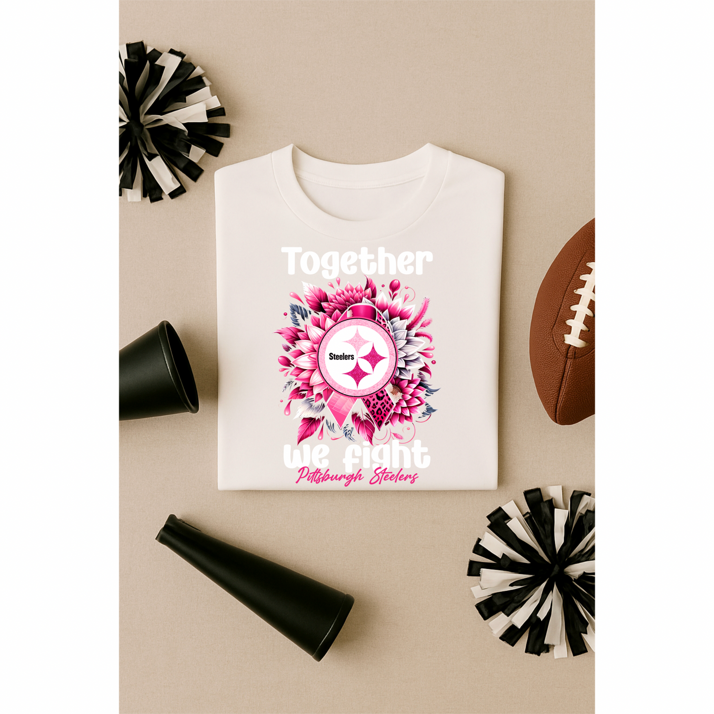 DTF Transfer • Pittsburgh Football • Together We Fight + Ribbon