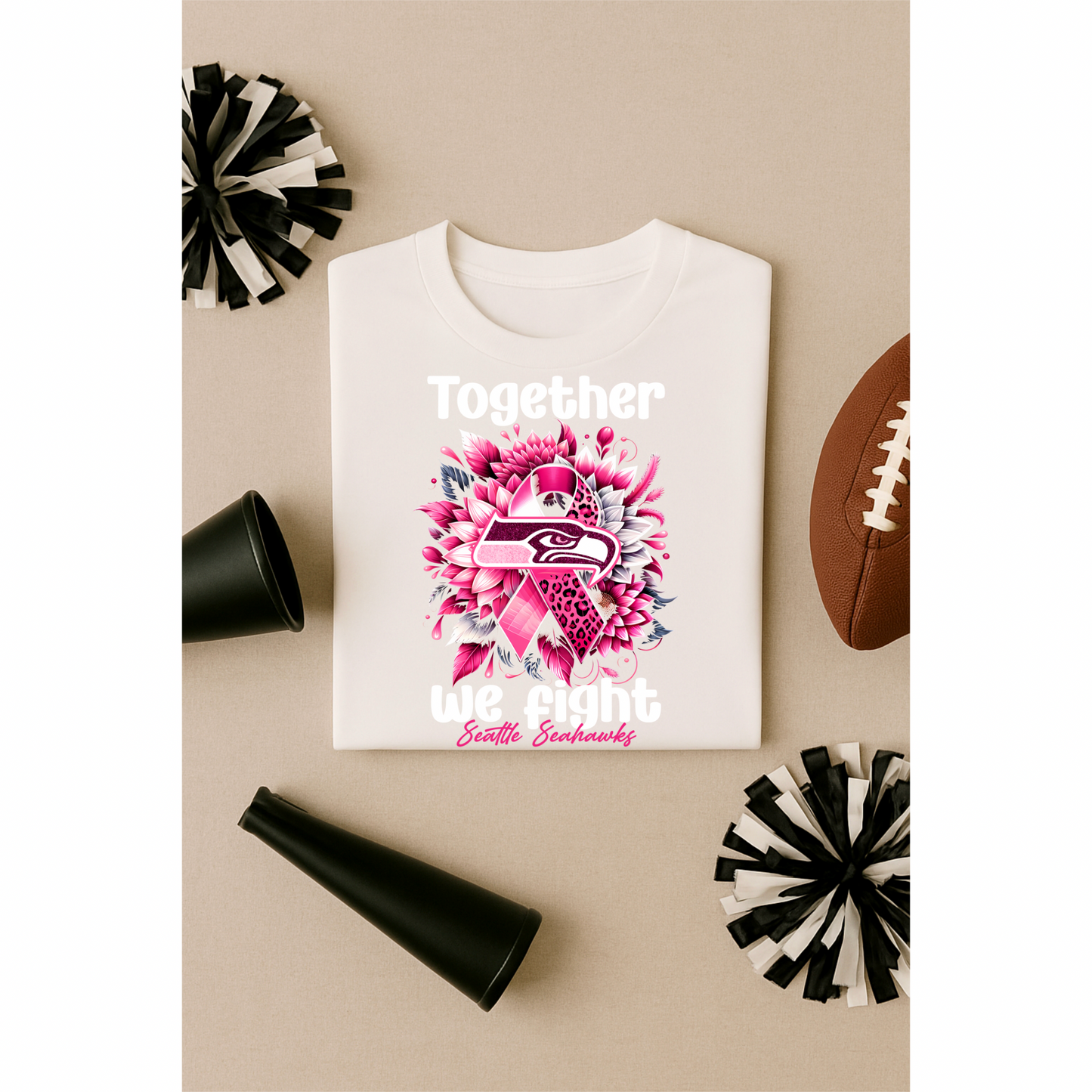 DTF Transfer • Seattle Football • Together We Fight + Ribbon