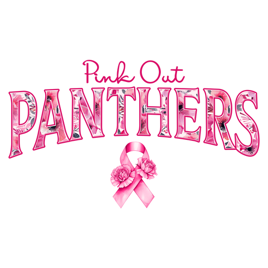 DTF Transfer • Carolina Football • Pink Out Floral + Ribbon