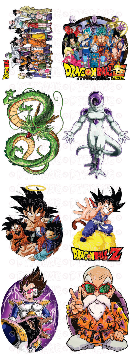 Gang Sheet • Pre Made DTF • Anime DBZ #1