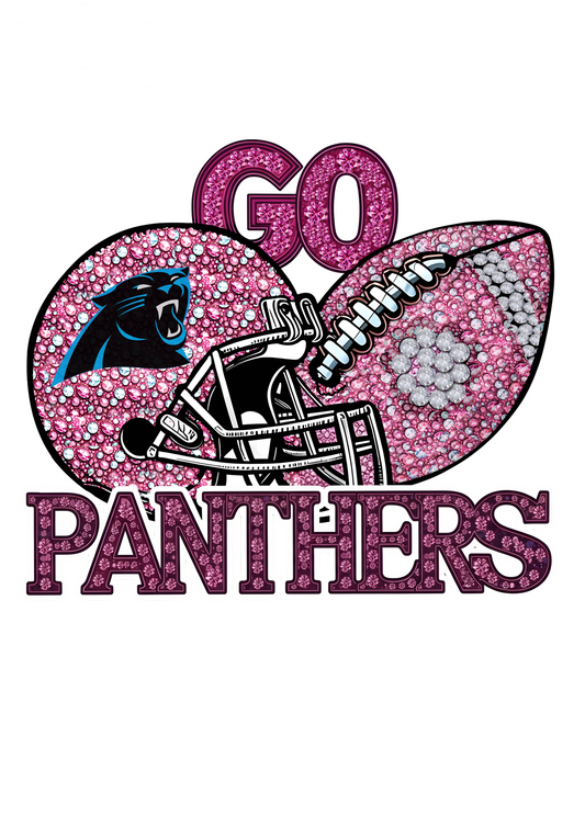 DTF Transfer • Carolina Football • Pink Out Rhinestones (GO) + Helmet & Football