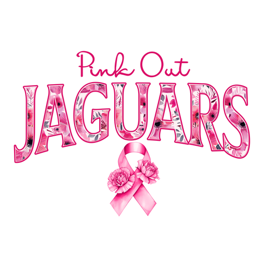 DTF Transfer • Jacksonville Football • Pink Out Floral + Ribbon