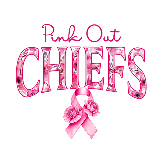 DTF Transfer • Kansas City Football • Pink Out Floral + Ribbon