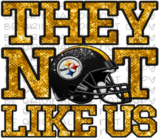 DTF Transfer • Pittsburgh Football • They Not Like Us (sequins)