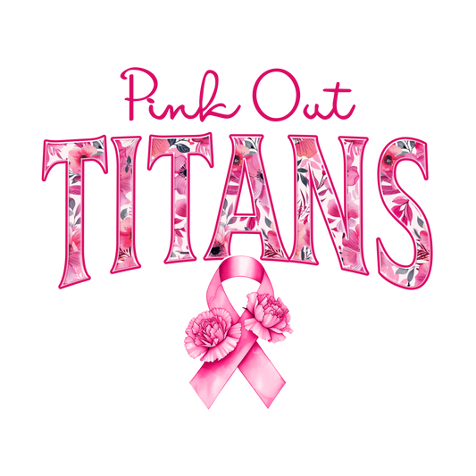 DTF Transfer • Tennessee Football • Pink Out Floral + Ribbon