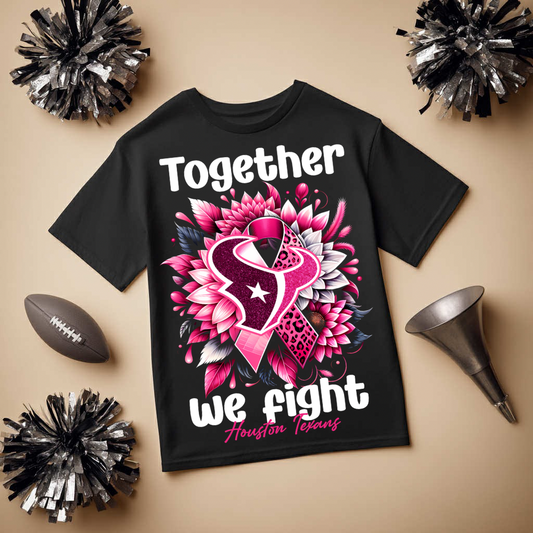 DTF Transfer • Houston Football • Together We Fight + Ribbon