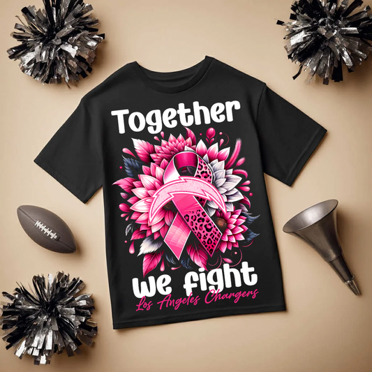 DTF Transfer • Chargers Football • Together We Fight + Ribbon