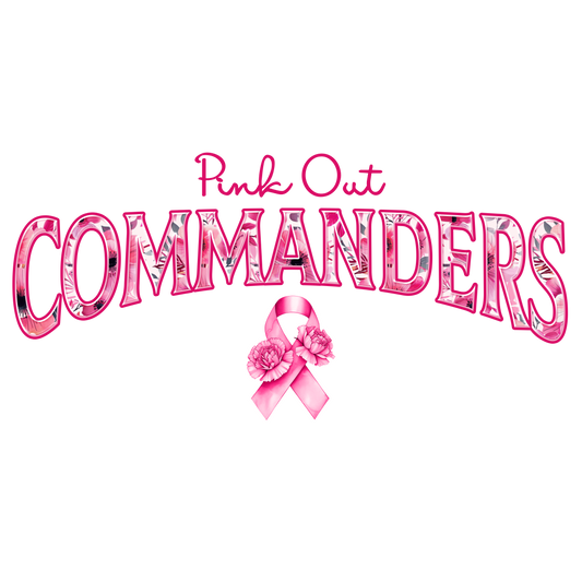 DTF Transfer • Washington Football • Pink Out Floral + Ribbon